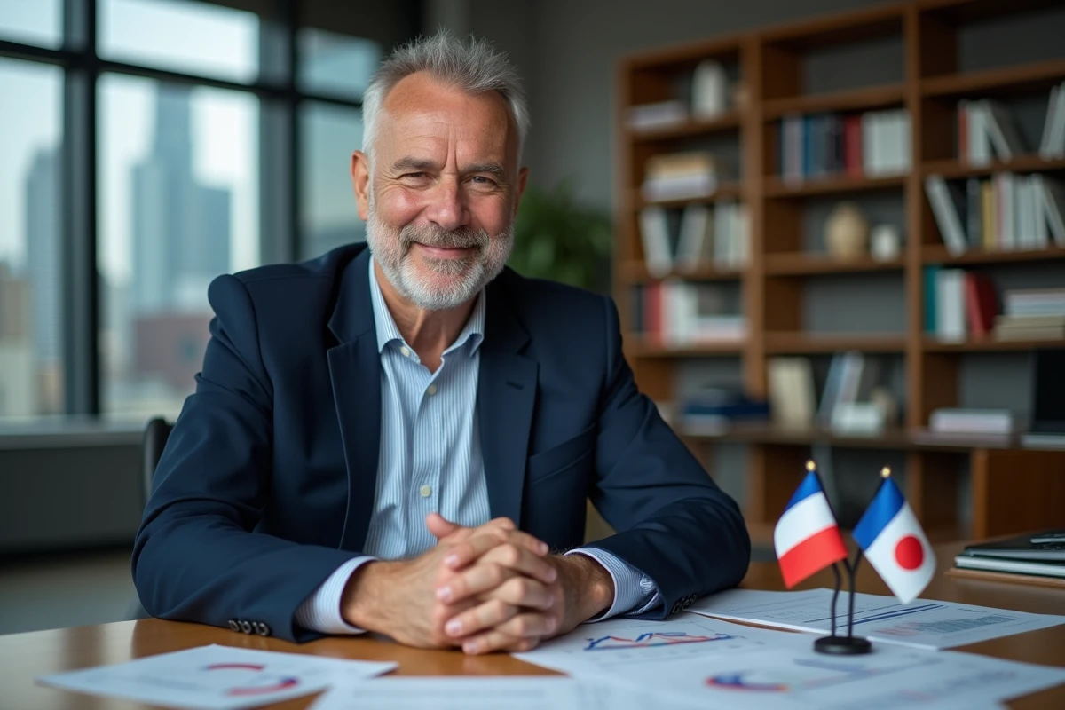 Économiste analysant des données comparatives sur la richesse du PIB entre la France et le Japon