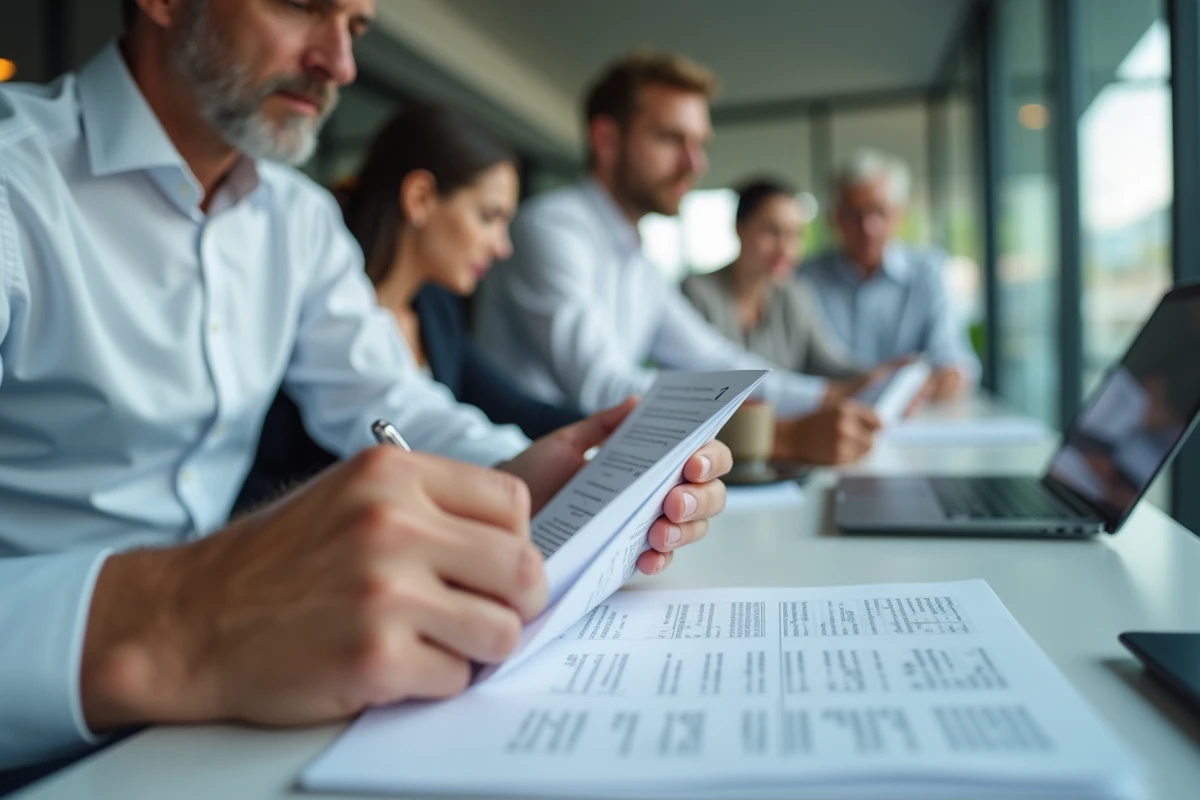 Mains d'un investisseur tenant des documents de parts de SCPI illustrant la notion de durée de détention